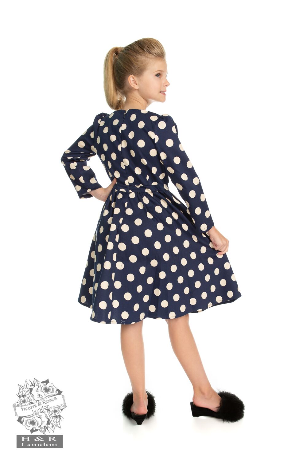 Girls Milana Polka Dot Swing Dress